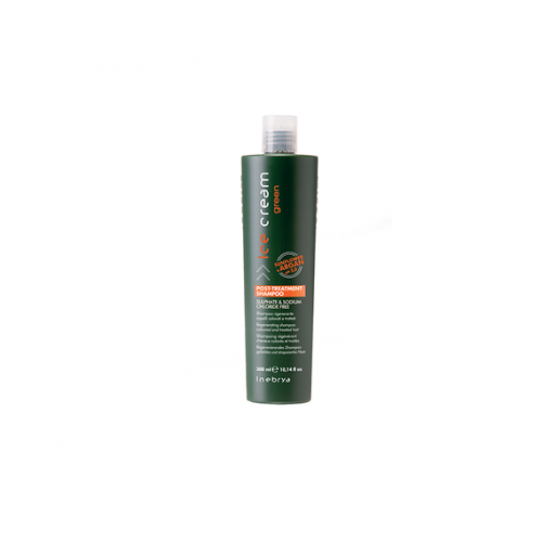 Шампунь для окрашенных и химически обработанных волос с экстрактом подсолнечника и аргановым маслом POST-TREATMENT SHAMPOO INEBRYA GREEN 300 мл