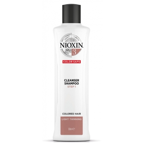 Очищающий шампунь для ухода за окрашенными тонкими волосами Nioxin System №3 300 мл
