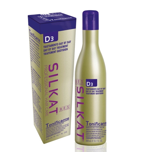 Тонизирующий шампунь с протеинами для всех типов волос D3 DAY BY DAY SILKAT BES Beauty&Science 300 мл